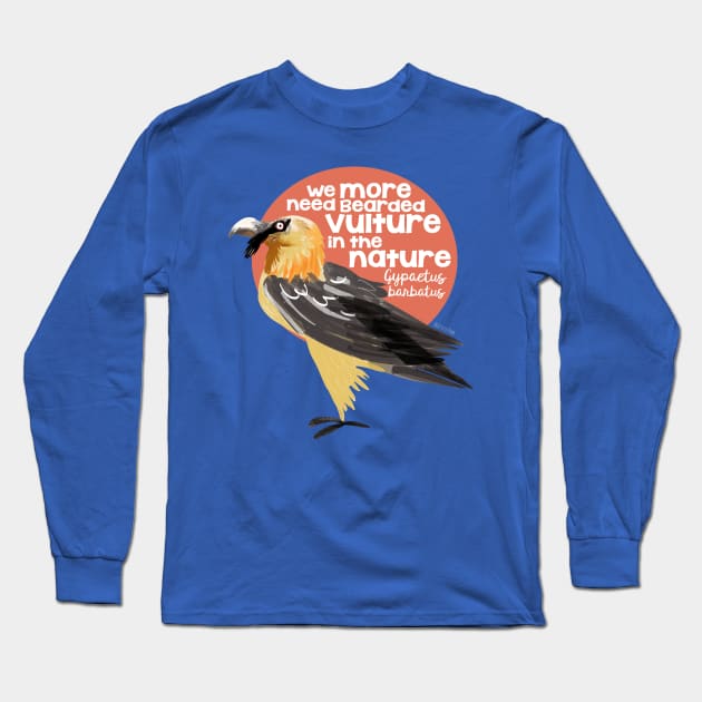 Bearded Vulture Long Sleeve T-Shirt by belettelepink